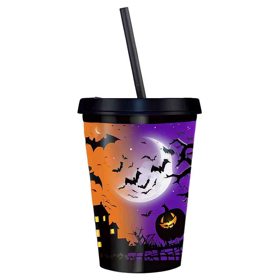 Halloween Tumbler Cup Png Frq PNG image