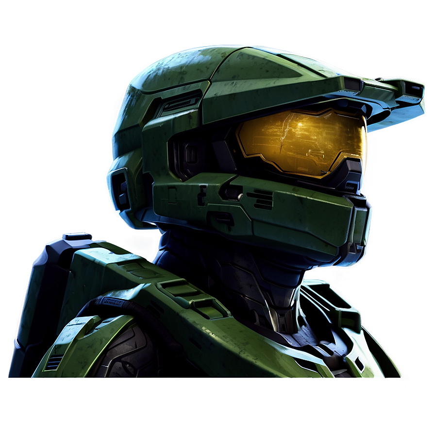 Halo Game Master Chief Profile Png Ghu PNG image