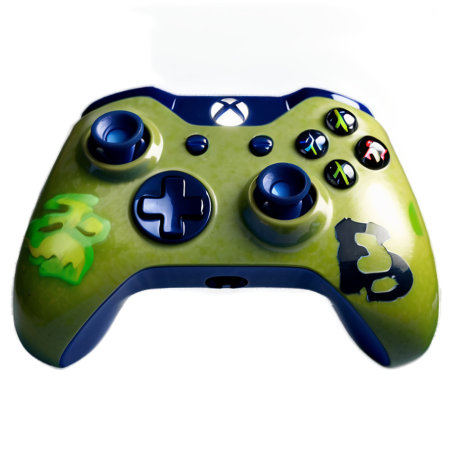 Halo Themed Xbox Controller Png 05252024 PNG image