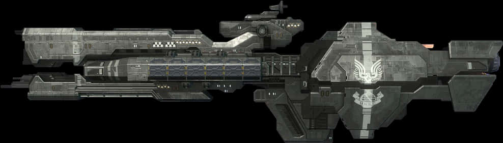 Halo U N S C Frigate Side View PNG image