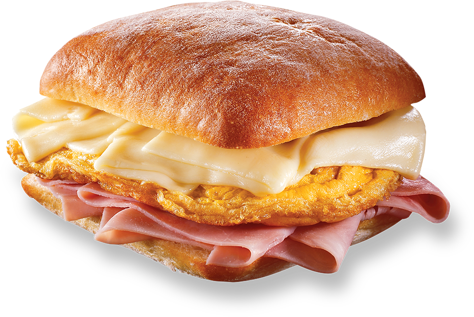 Ham Cheese Omelette Sandwich PNG image