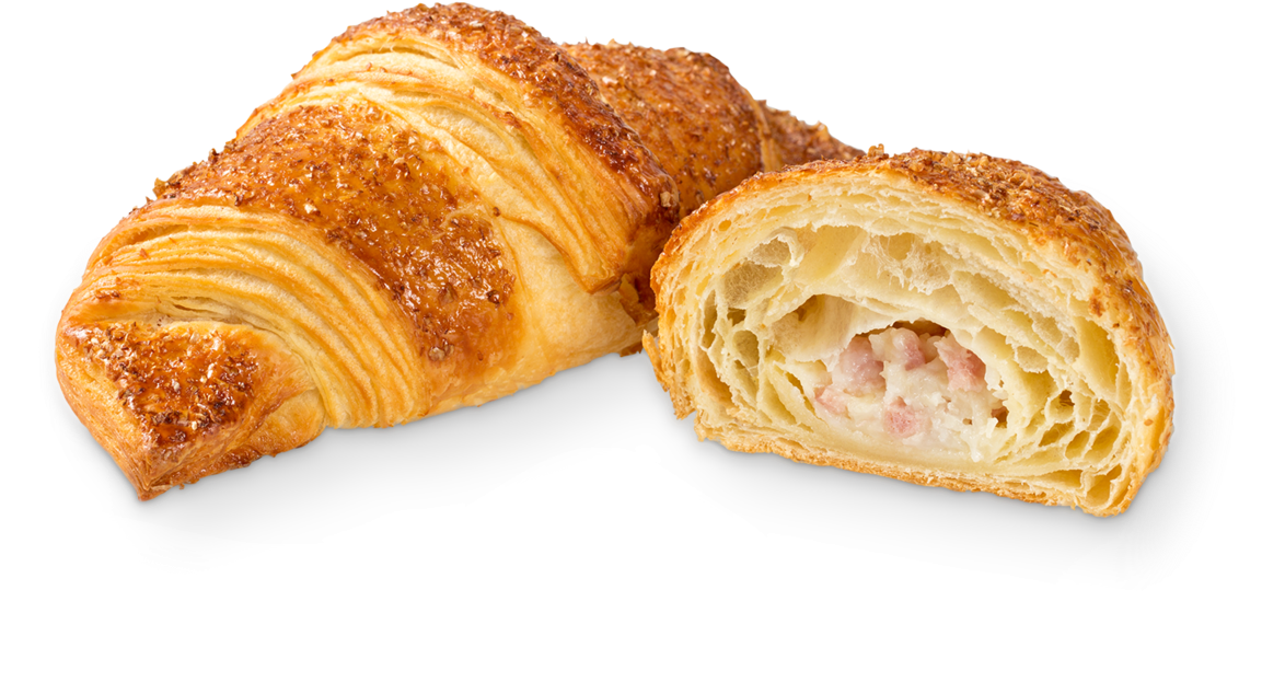 Hamand Cheese Croissant Cut Open PNG image