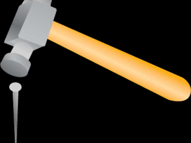 Hammerand Nail Graphic PNG image
