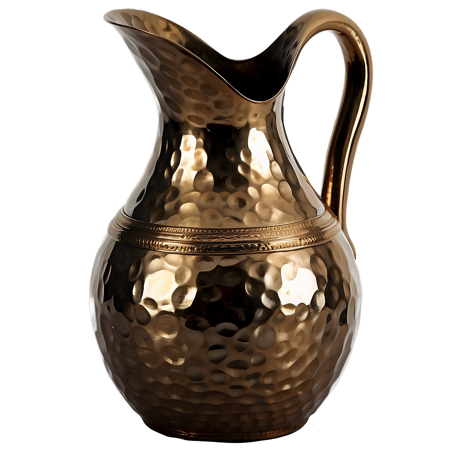 Hammered Bronze Pitcher Png Icw PNG image