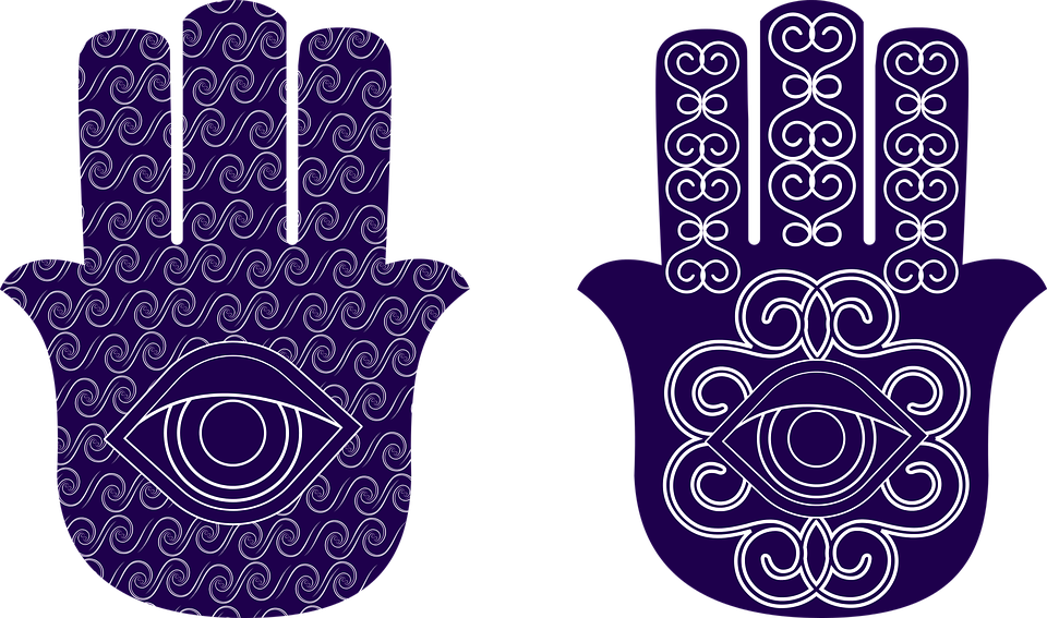 Hamsa Hands Evil Eye Protection PNG image