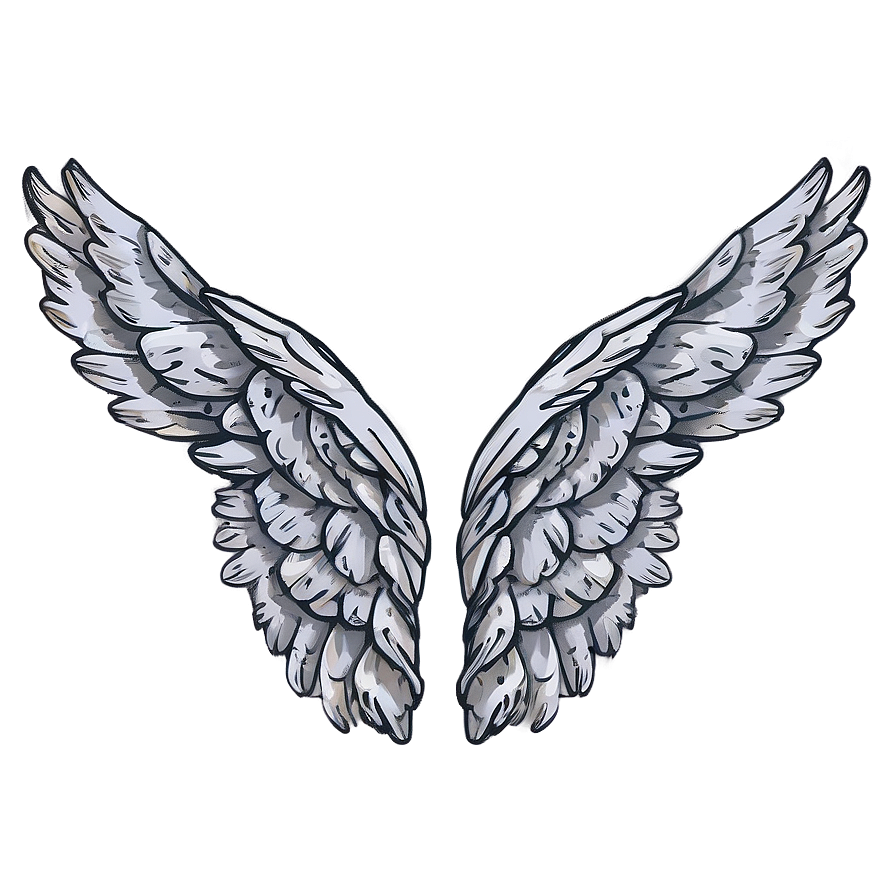 Hand-drawn Angel Wings Model Png Feh PNG image