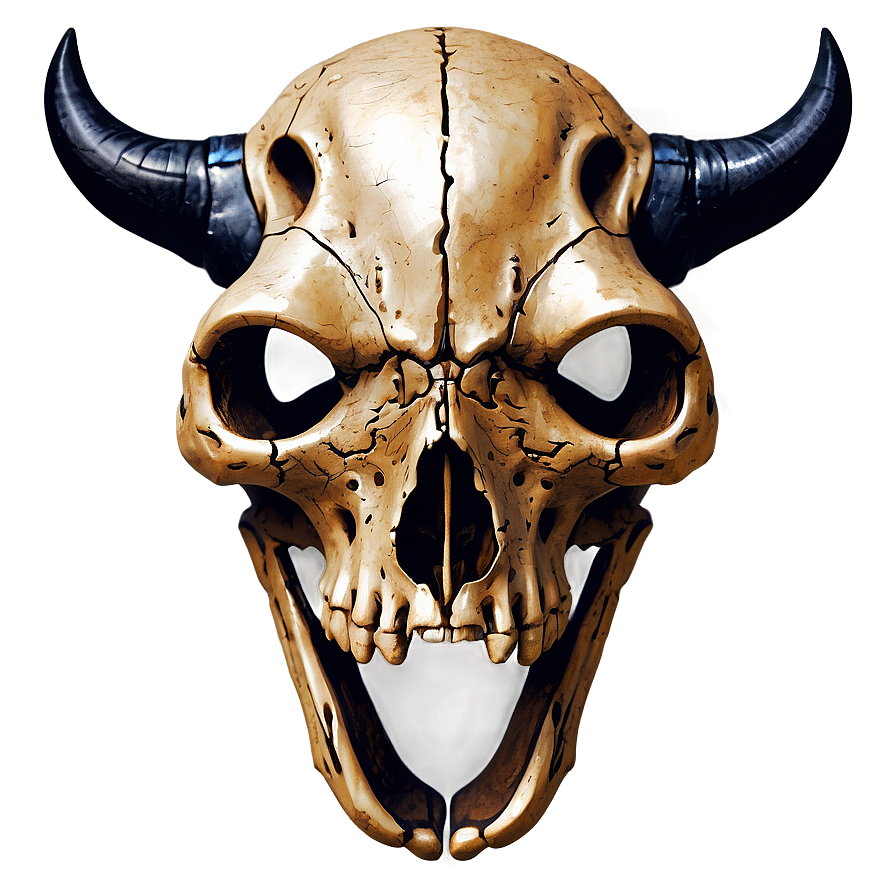 Hand-drawn Animal Skull Png 06282024 PNG image