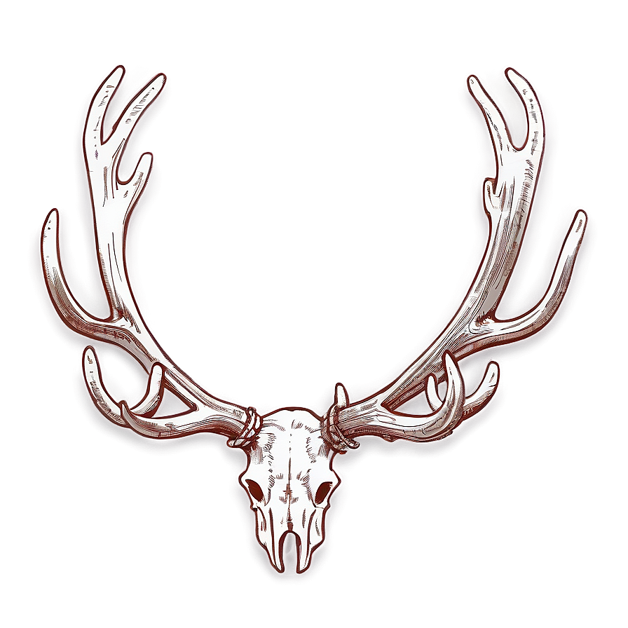 Hand-drawn Antler Png 06212024 PNG image