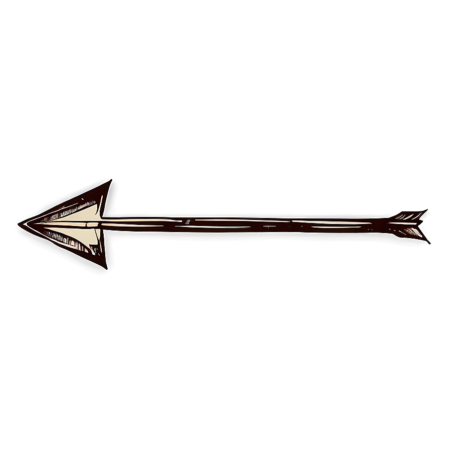 Hand Drawn Arrow D PNG image