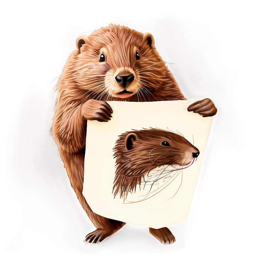 Hand-drawn Beaver Sketch Png Nfs PNG image