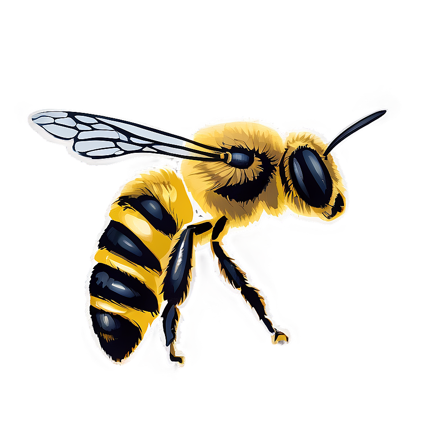 Hand-drawn Bee Png 06252024 PNG image