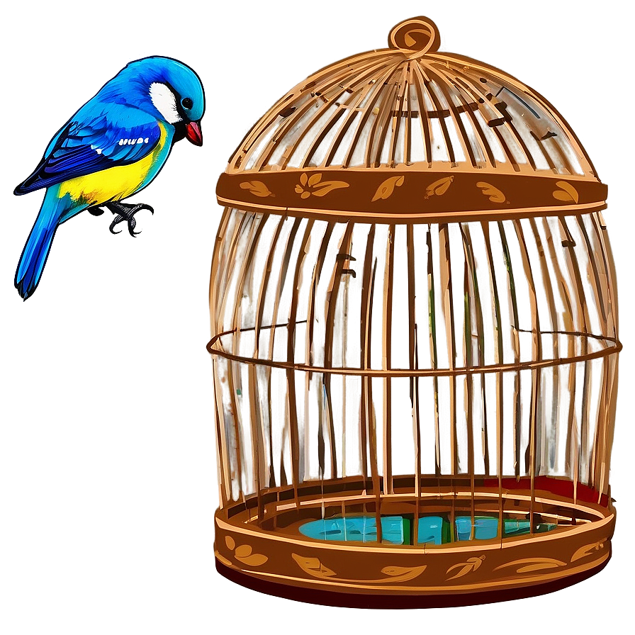 Hand Drawn Bird Cage Png 55 PNG image