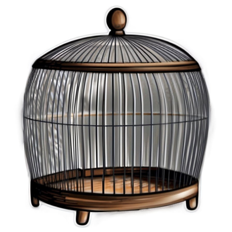 Hand Drawn Bird Cage Png Giq PNG image