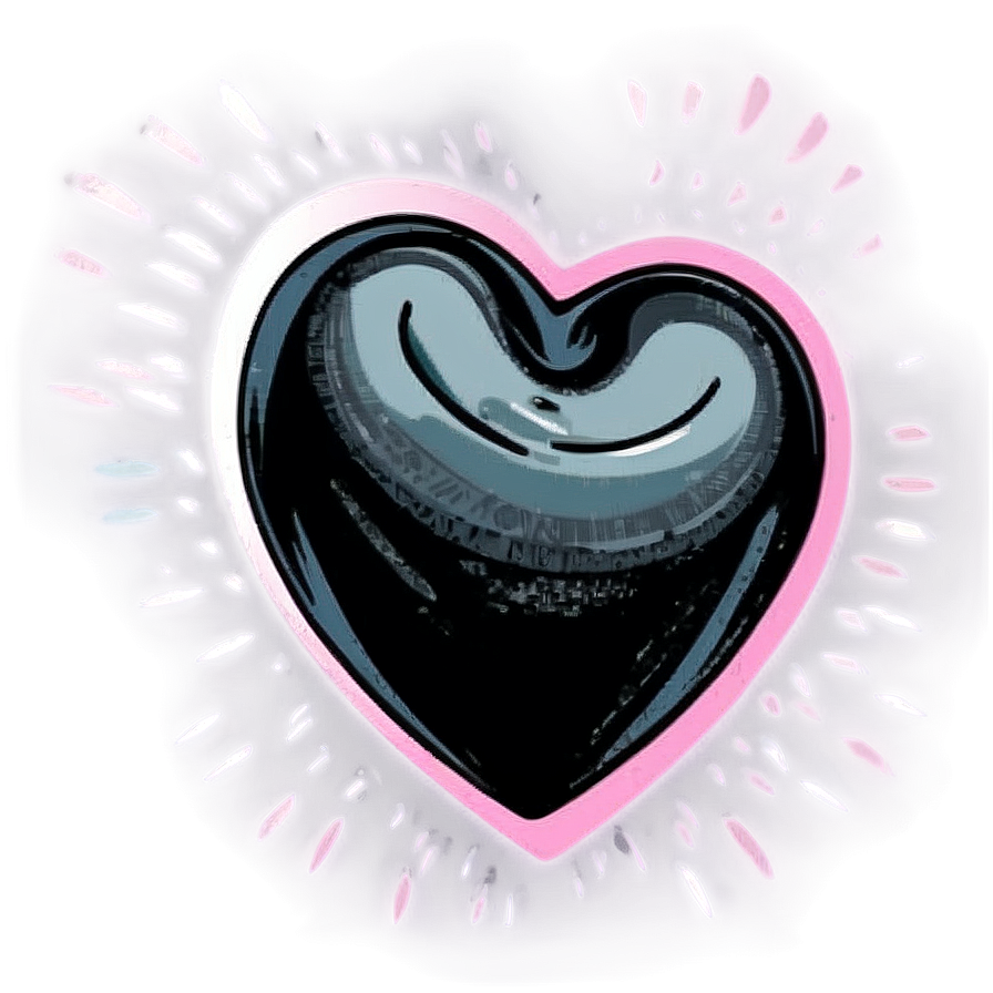 Hand-drawn Black Heart Png 19 PNG image