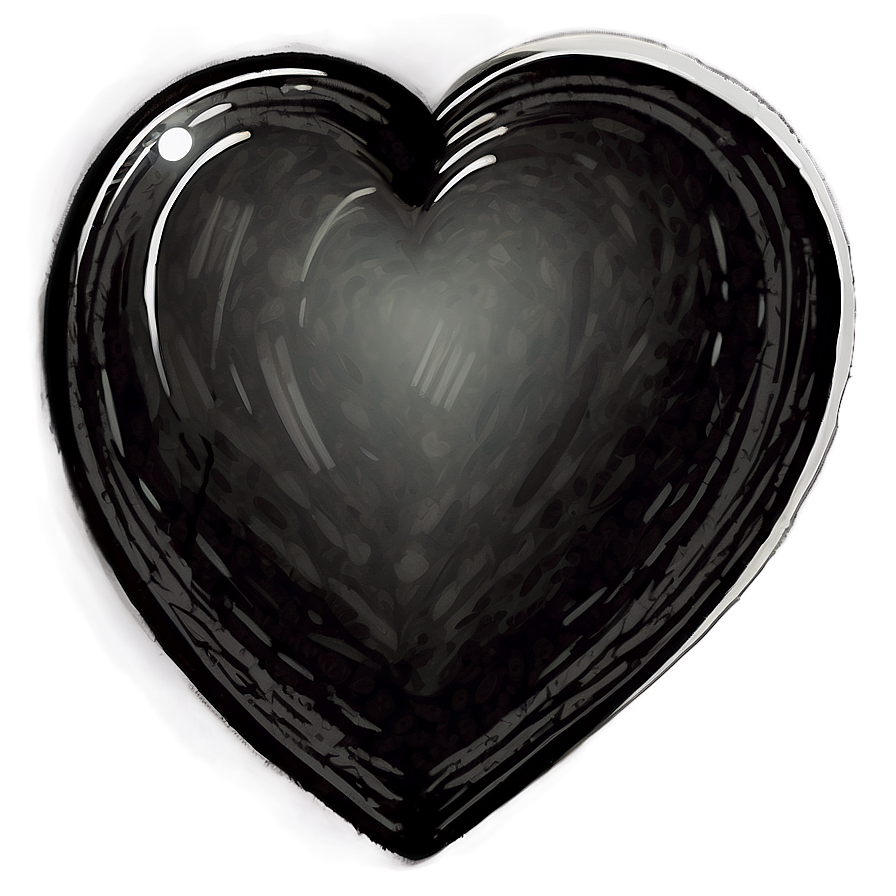 Hand-drawn Black Heart Png 51 PNG image