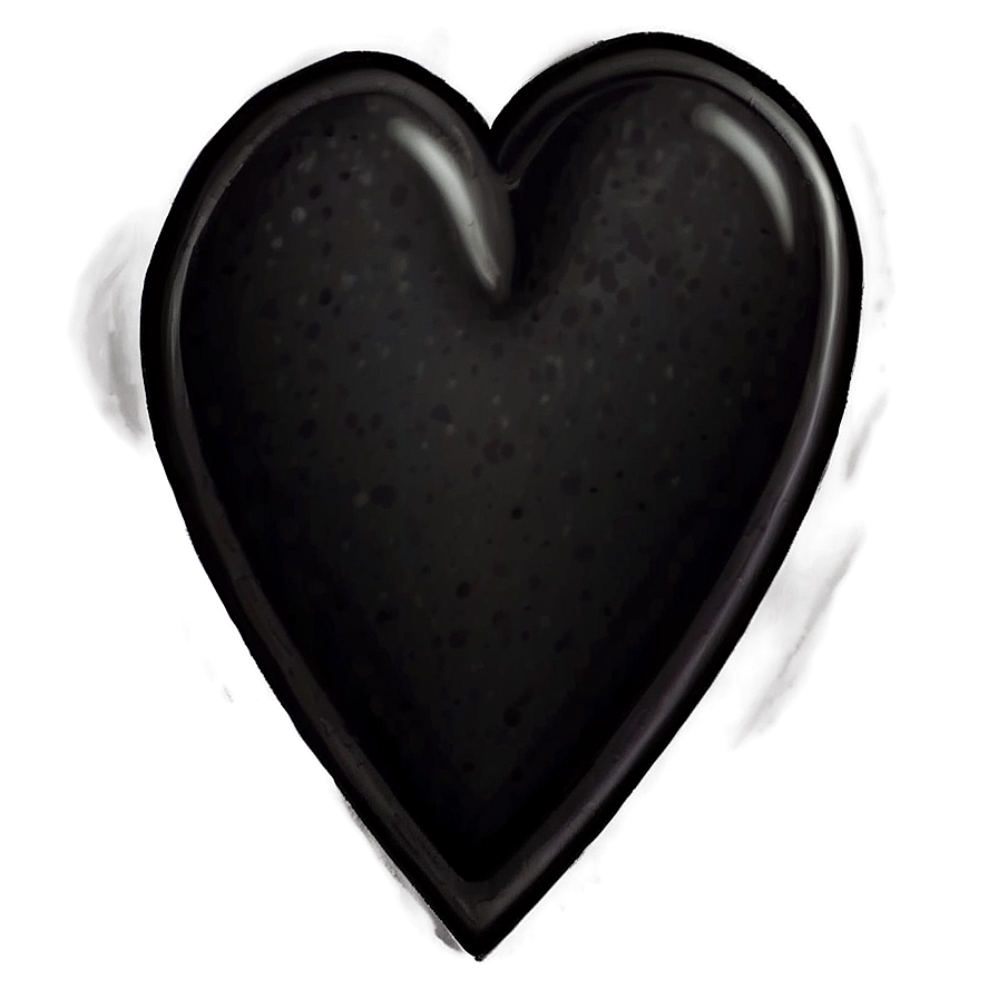 Hand-drawn Black Heart Png Sqm36 PNG image