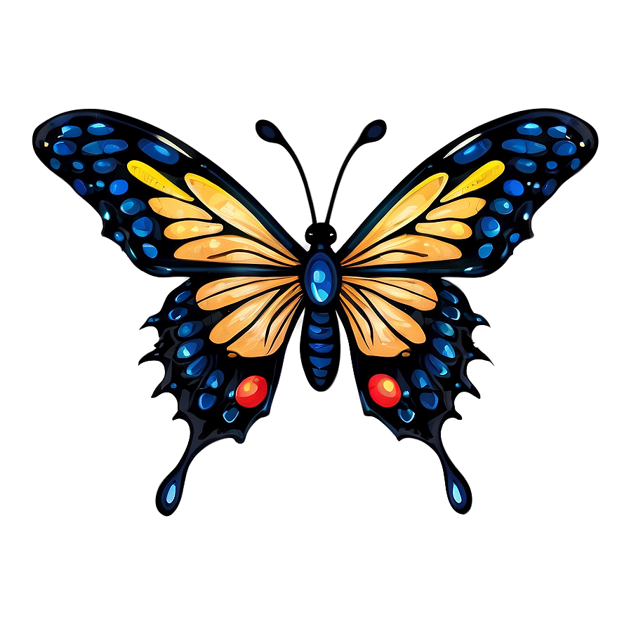 Hand-drawn Butterfly Outline Png 43 PNG image