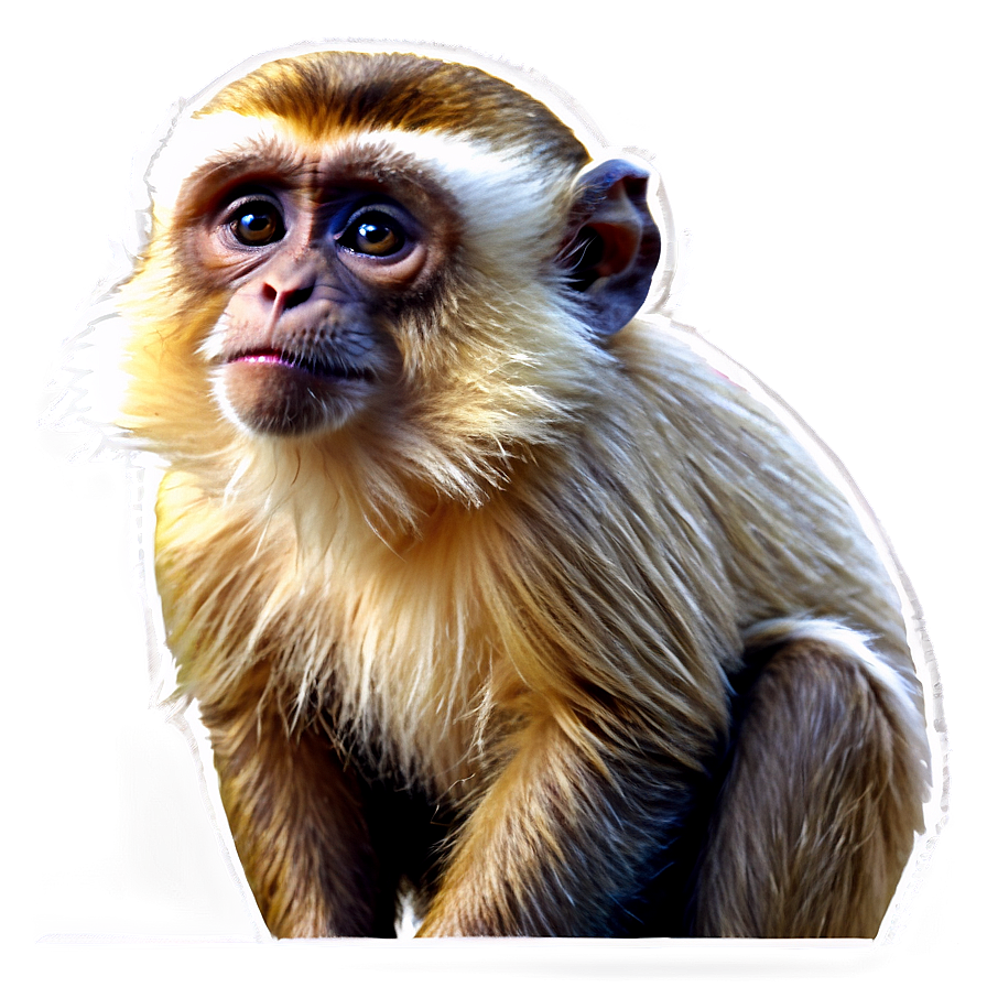 Hand Drawn Capuchin Monkey Png 13 PNG image