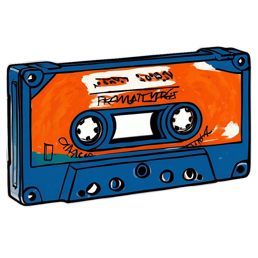 Hand Drawn Cassette Tape Png 80 PNG image