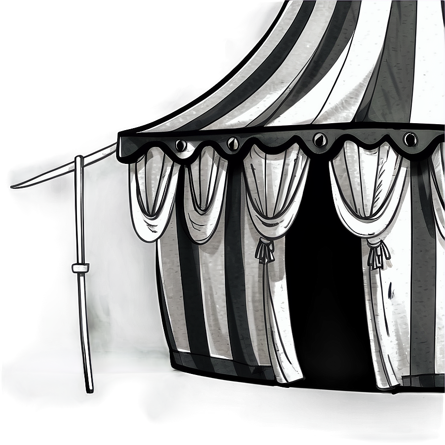 Hand-drawn Circus Tent Sketch Png Rje73 PNG image