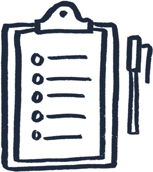 Hand Drawn Clipboardand Pencil PNG image