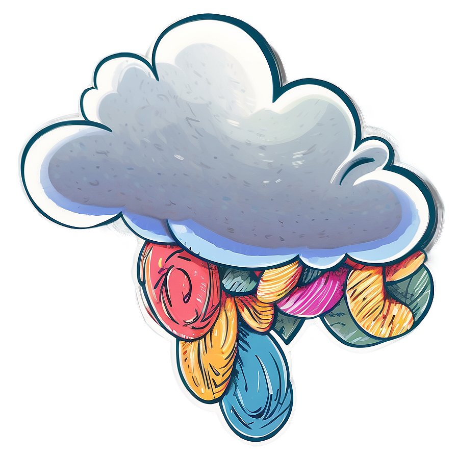 Hand Drawn Cloud Clipart Png Otx58 PNG image