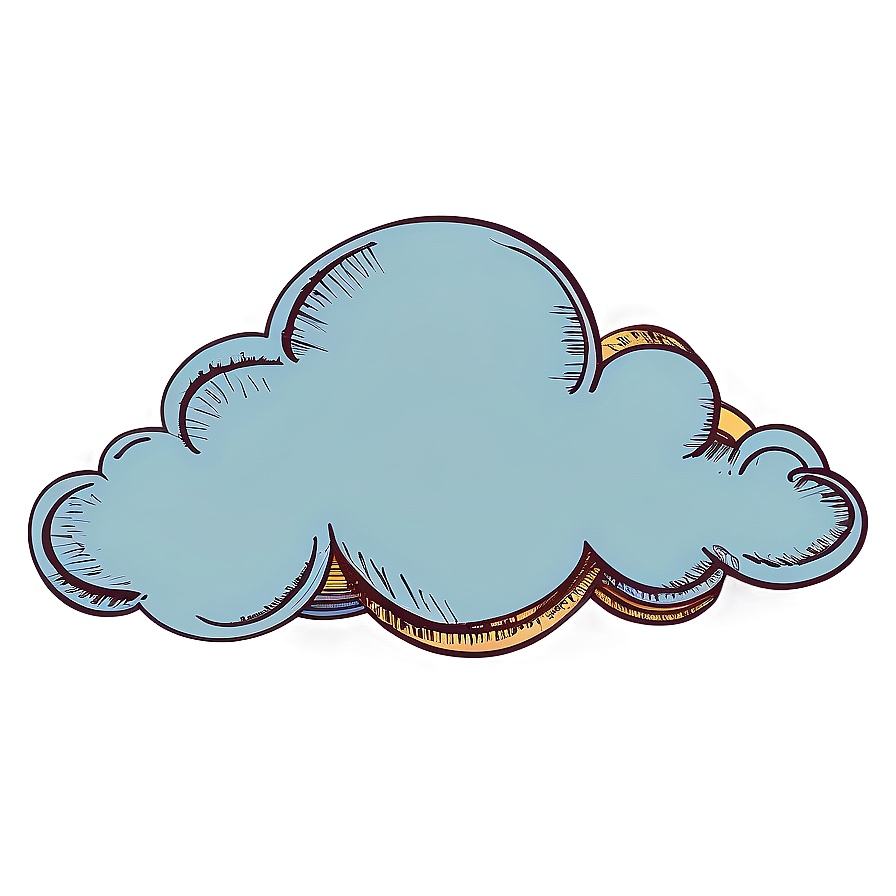 Hand Drawn Cloud Vector Png 06262024 PNG image