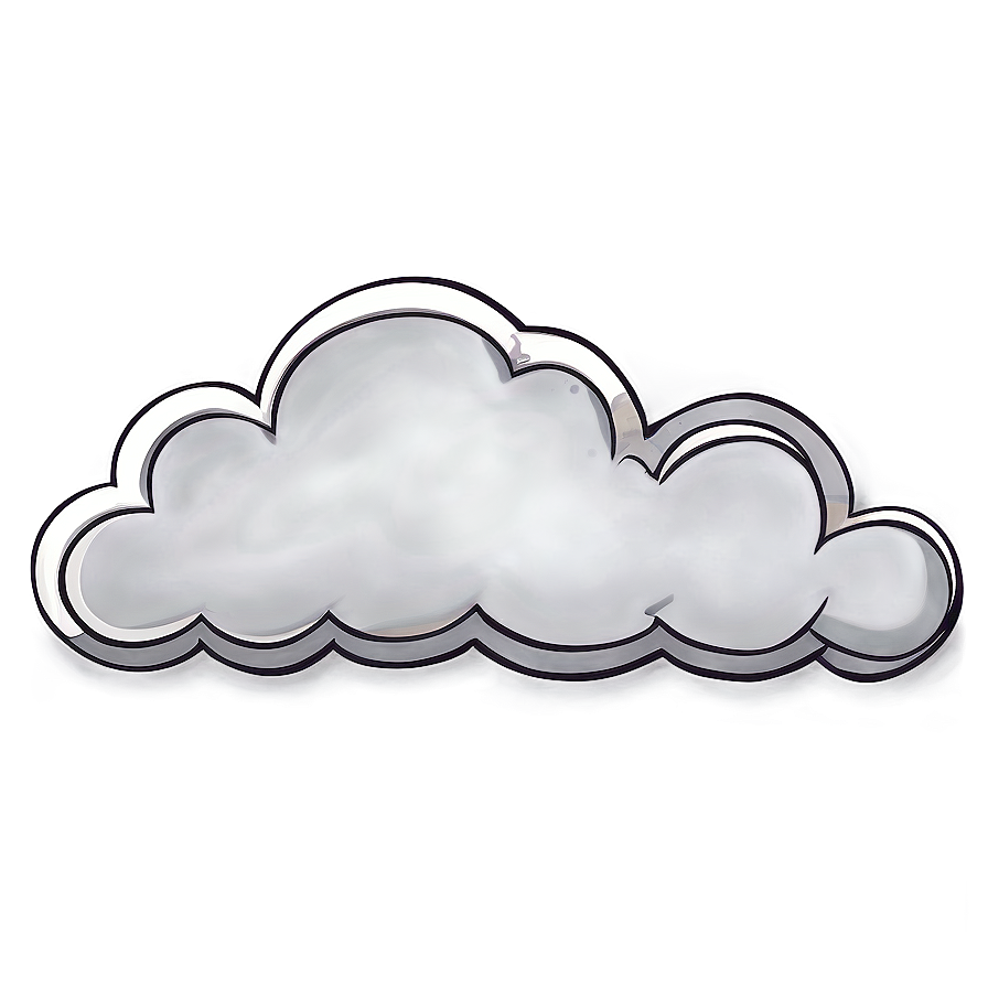 Hand Drawn Cloud Vector Png Oil42 PNG image