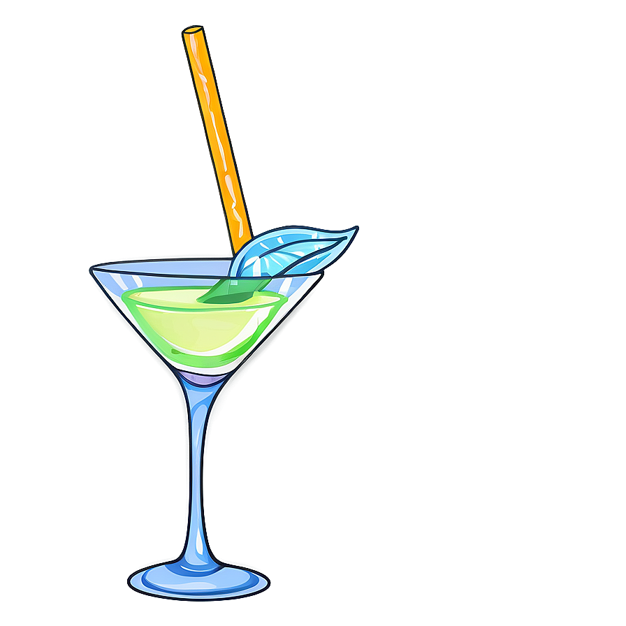 Hand Drawn Cocktail Glass Png Lck PNG image