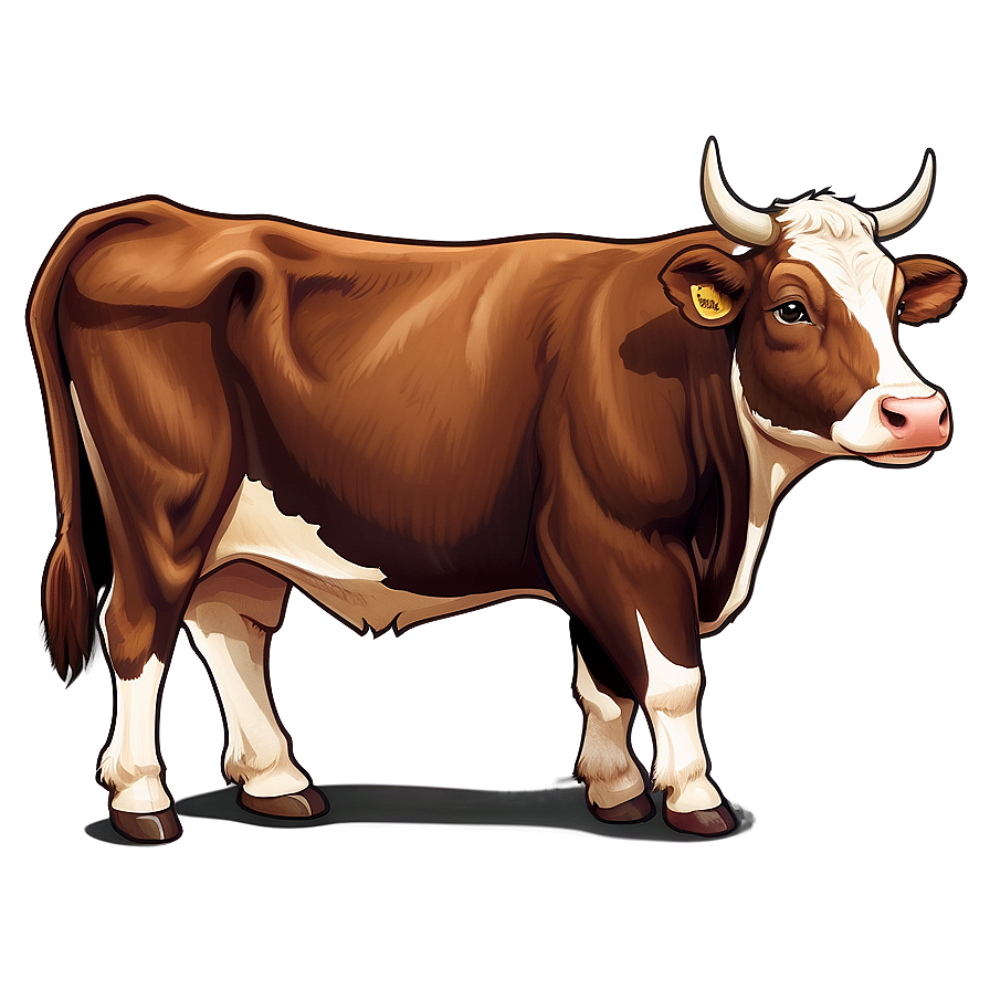 Hand Drawn Cow Clipart Png 72 PNG image