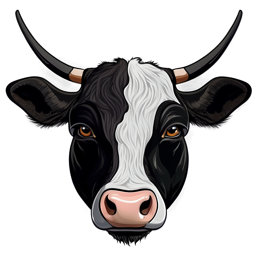 Hand Drawn Cow Head Png Iii38 PNG image