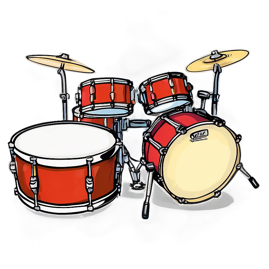 Hand Drawn Drum Kit Png Uph PNG image