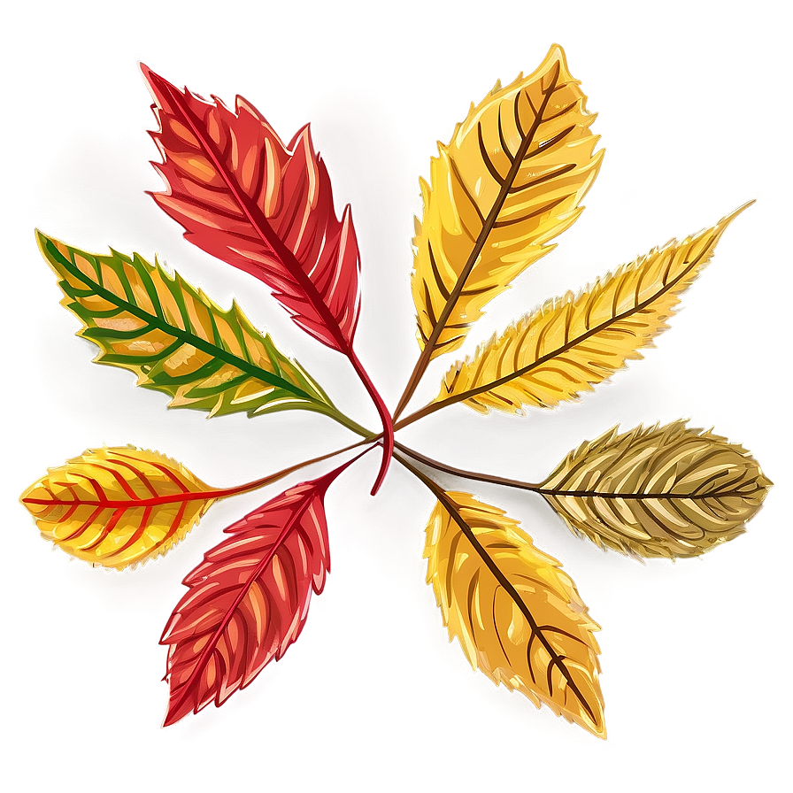 Hand Drawn Fallen Leaves Png 40 PNG image