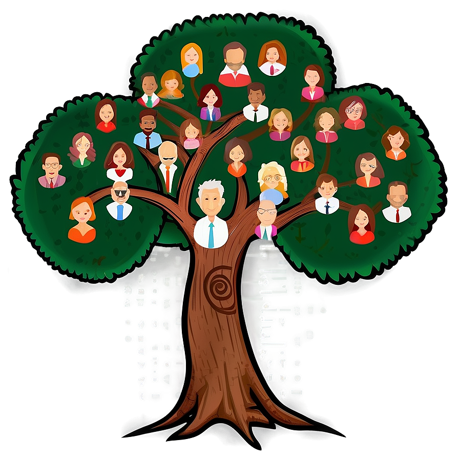 Hand-drawn Family Tree For Reunion Png Xtp PNG image