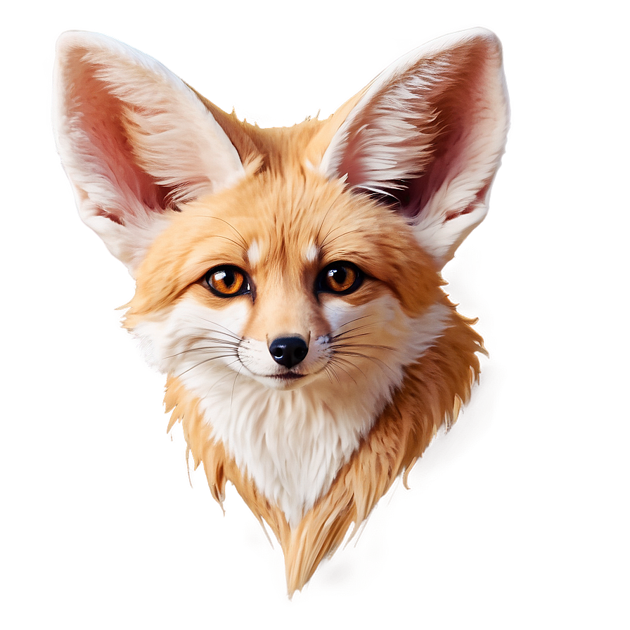 Hand-drawn Fennec Fox Portrait Png Yjf39 PNG image