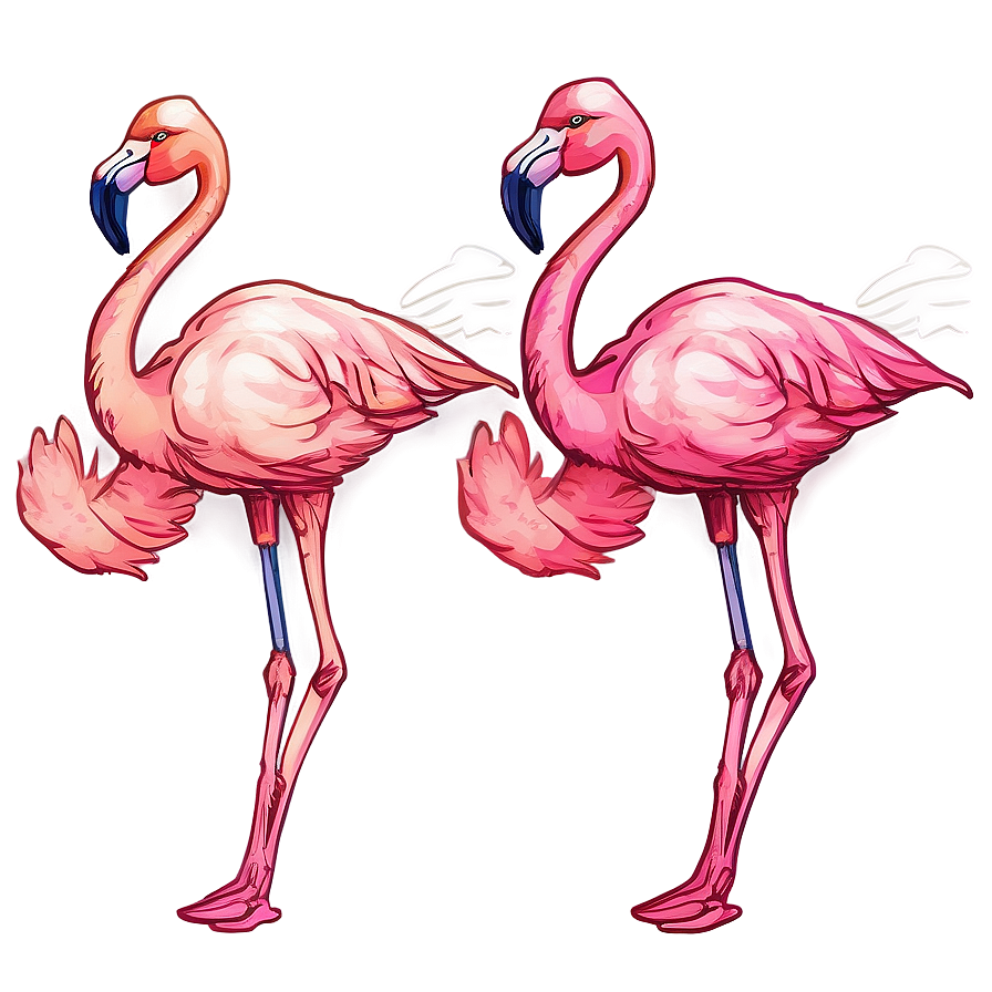 Hand Drawn Flamingo Sketch Png 12 PNG image