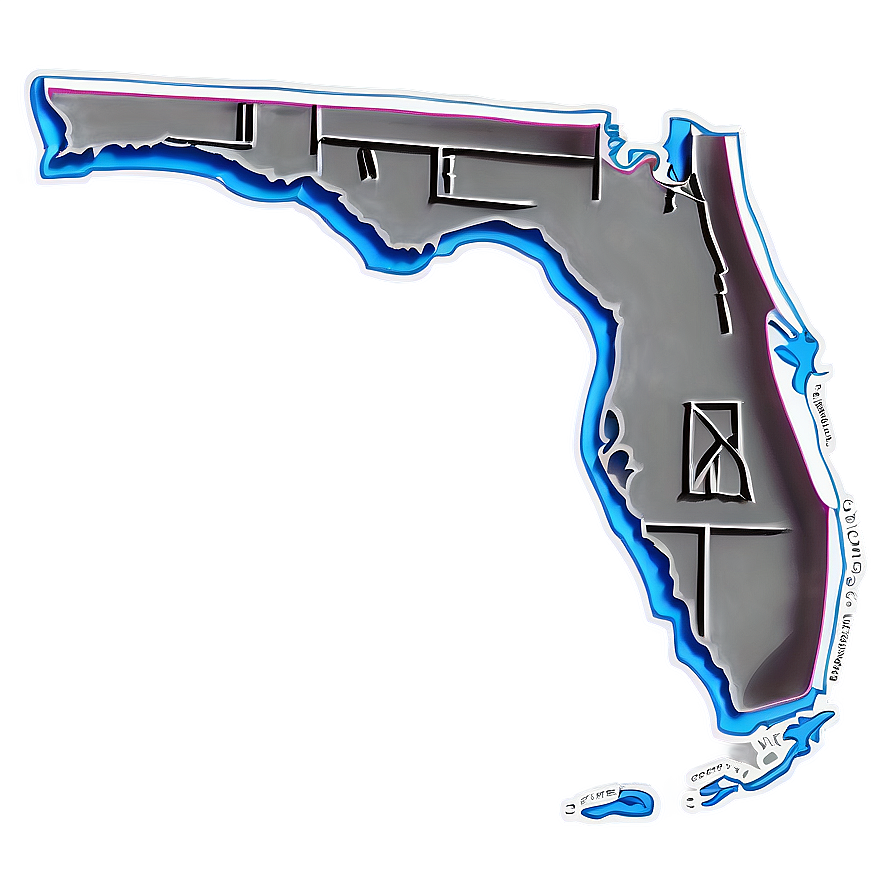 Hand Drawn Florida Outline Png 65 PNG image