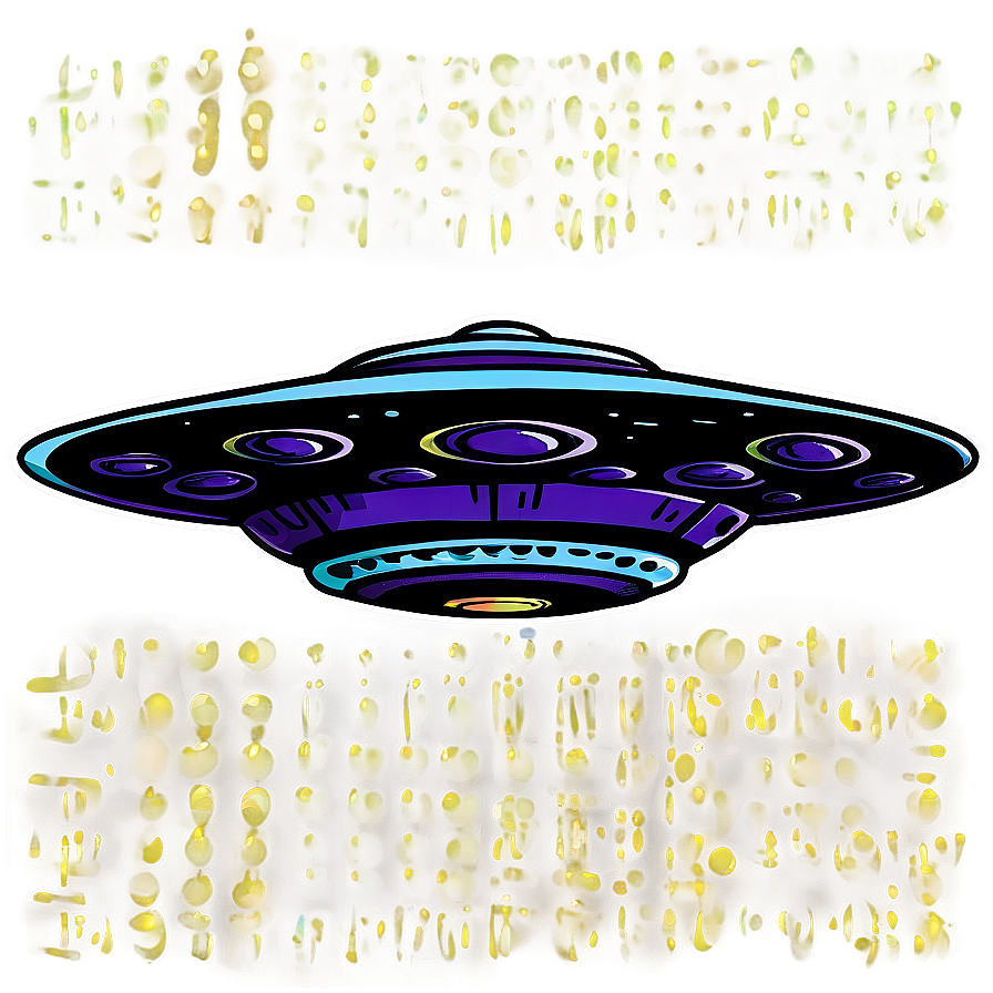 Hand-drawn Flying Saucer Doodle Png 06202024 PNG image