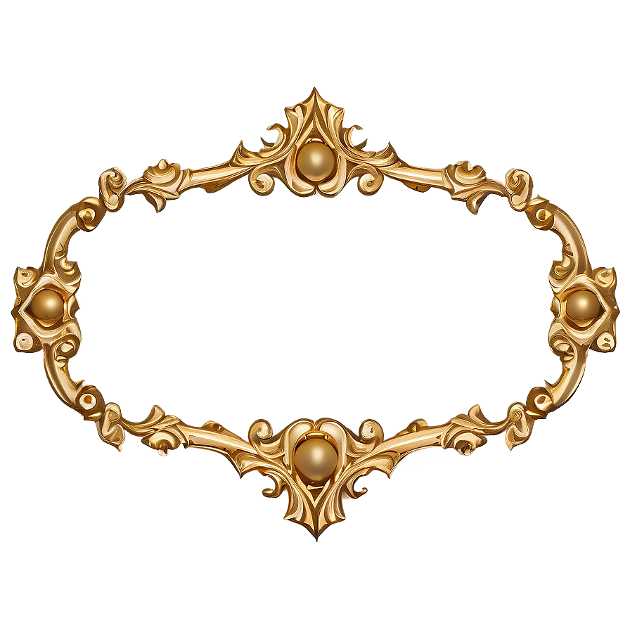 Hand Drawn Gold Frame Png 94 PNG image