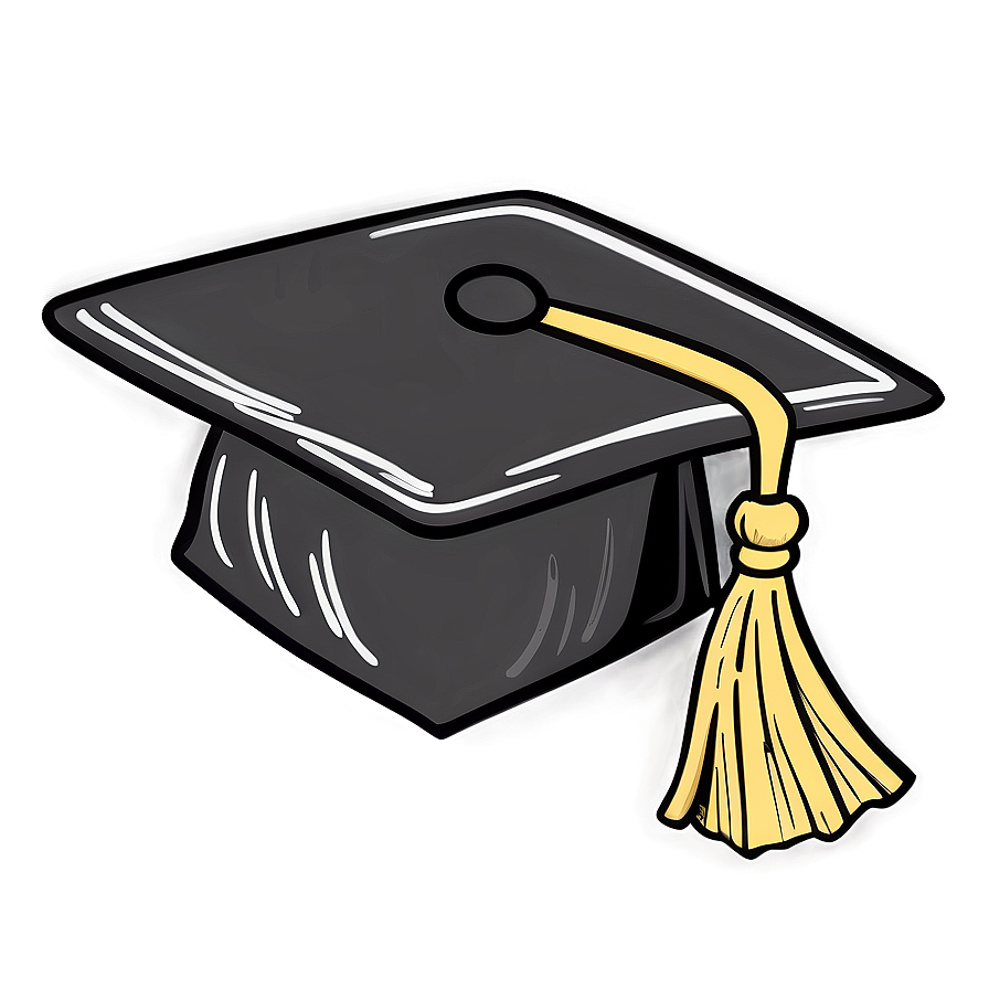 Hand Drawn Graduation Cap Clipart Bhr61 PNG image