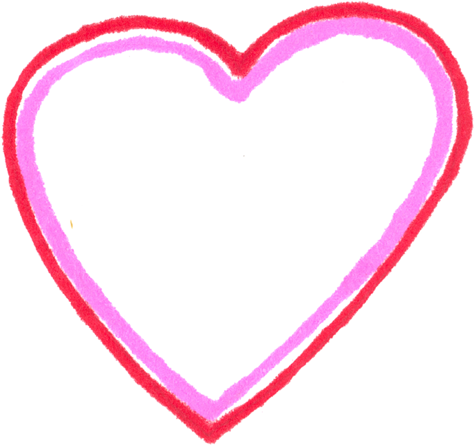 Hand Drawn Heart Border PNG image