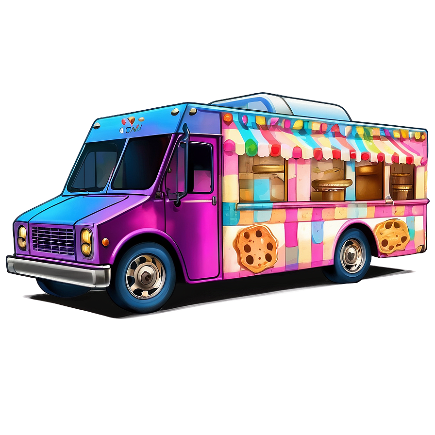 Hand-drawn Ice Cream Truck Sketch Png Dyd61 PNG image