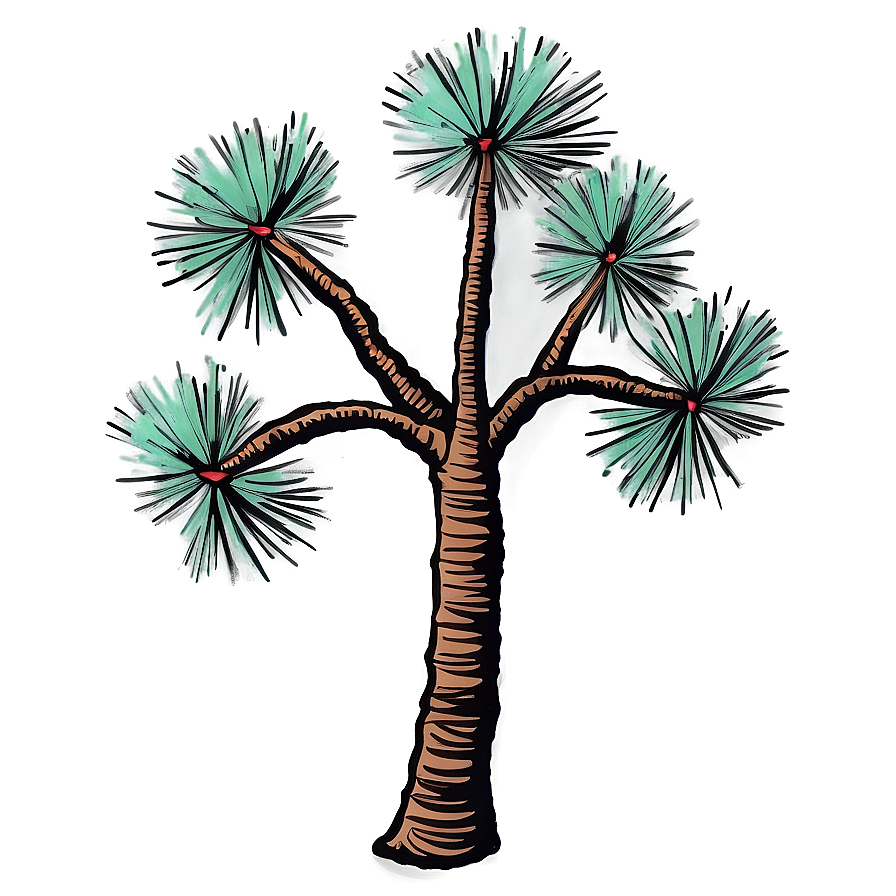 Hand-drawn Joshua Tree Illustration Png Kil PNG image