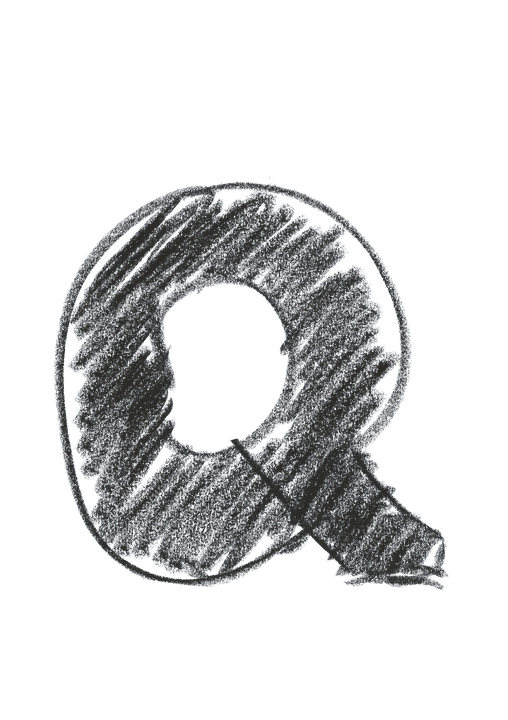 Hand Drawn Letter Q Sketch PNG image