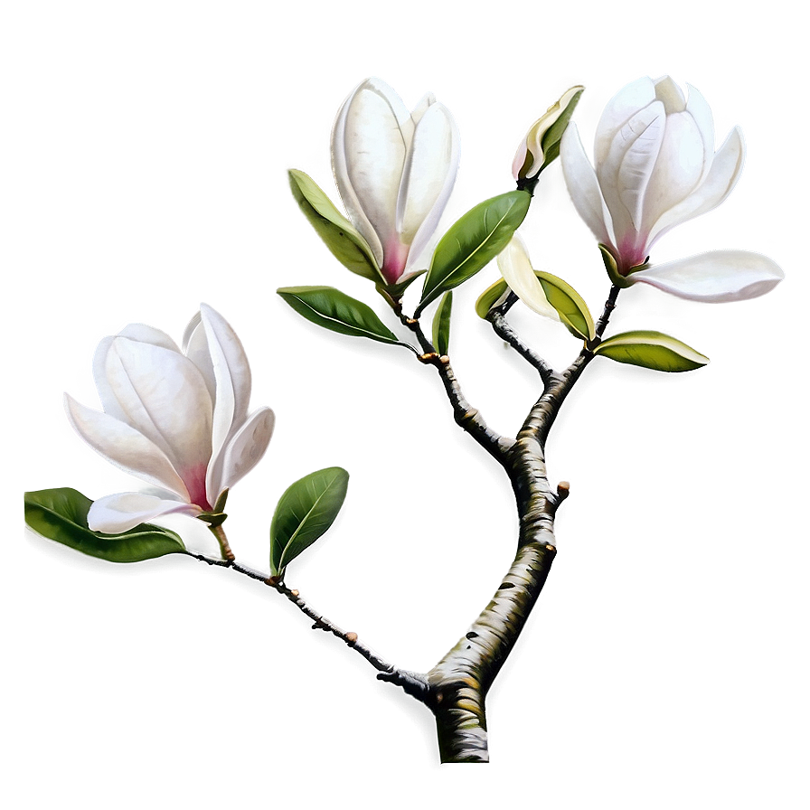 Hand Drawn Magnolia Tree Png 06212024 PNG image