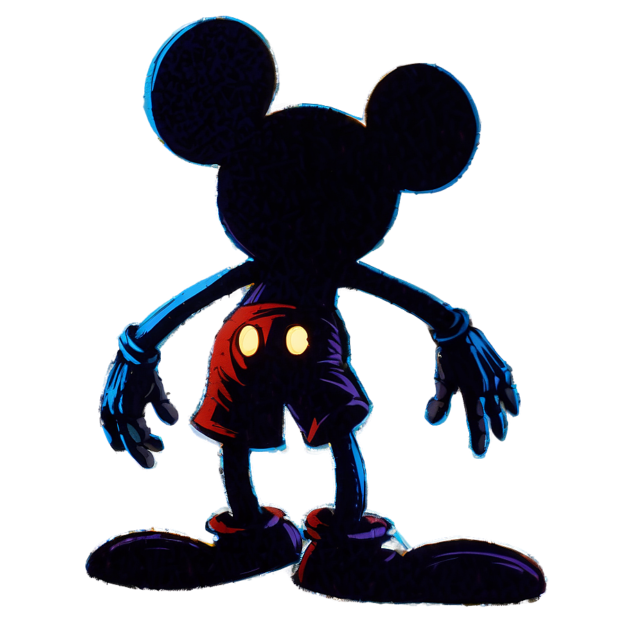 Hand-drawn Mickey Mouse Silhouette Png Dux79 PNG image