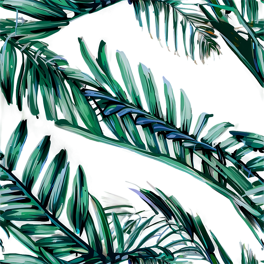 Hand Drawn Palm Leaves Png Ttq89 PNG image