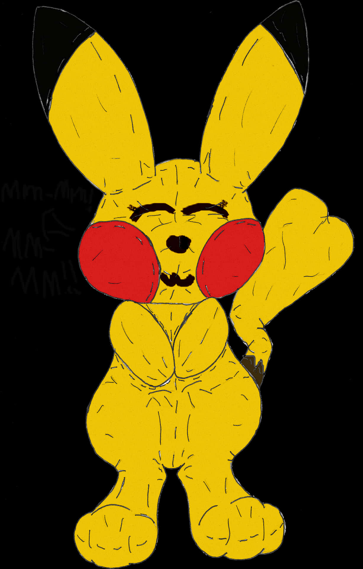 Hand Drawn Pikachu Artwork PNG image