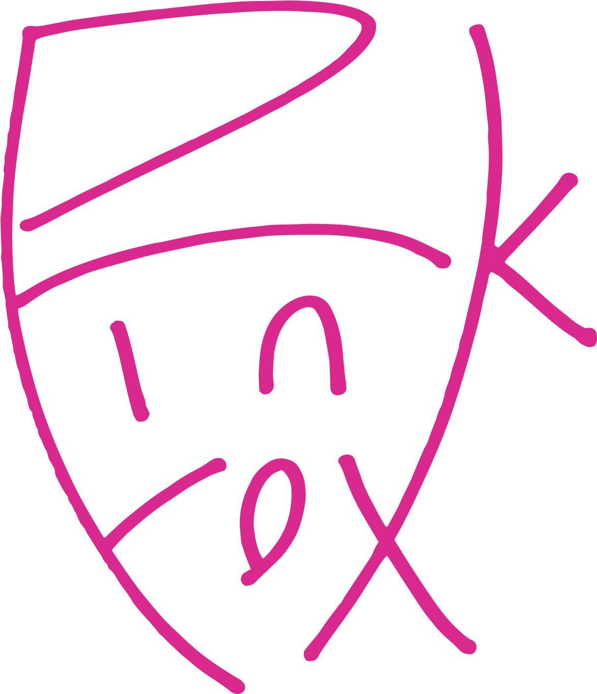 Hand Drawn Pink Shrug Emoji PNG image