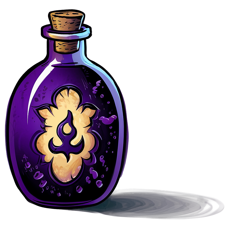 Hand-drawn Potion Bottle Png 06132024 PNG image